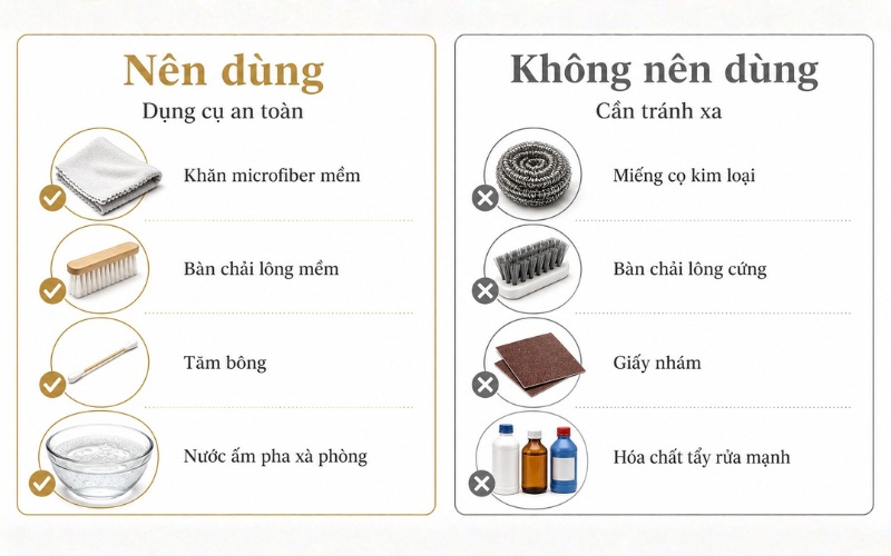 Bộ dụng cụ vệ sinh cơ bản tại nhà