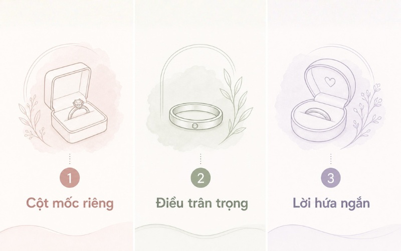 Bạn có thể cá nhân hóa câu nói trao nhẫn cưới thông qua 3 ý