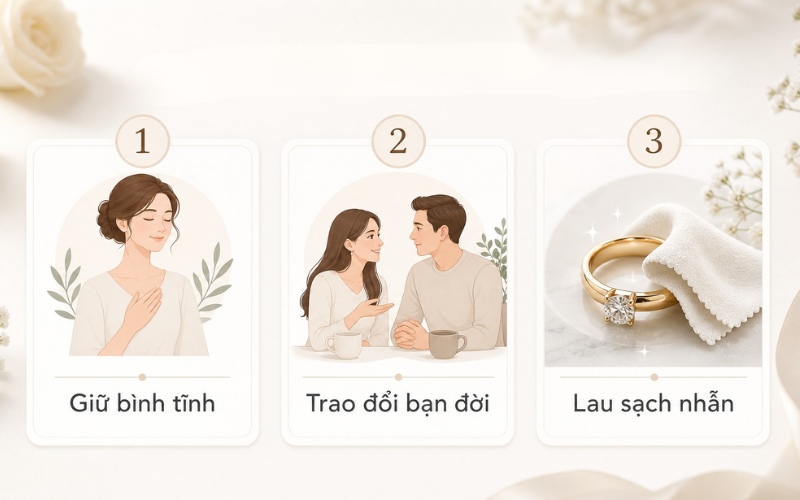 Cách ứng xử nếu lỡ cho người khác đeo thử nhẫn cưới rồi thì sao