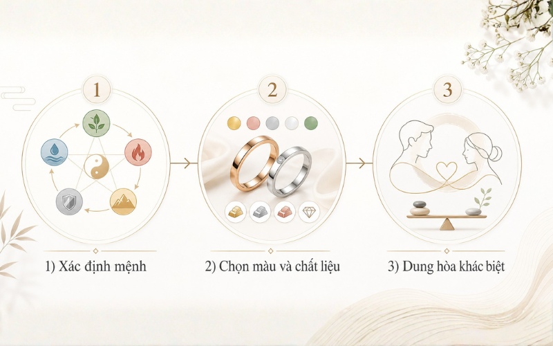 3 bước chọn nhẫn cưới theo phong thủy cho cặp đôi sắp cưới