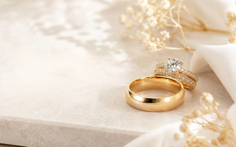 Tuổi vàng trong nhẫn cưới là cách gọi mức hàm lượng vàng nguyên chất có trong sản phẩm
