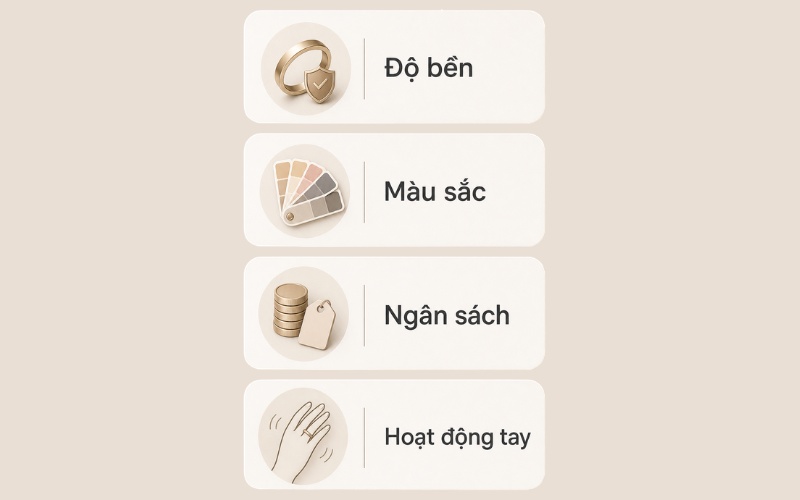 4 tiêu chí cốt lõi trước khi so từng chất liệu