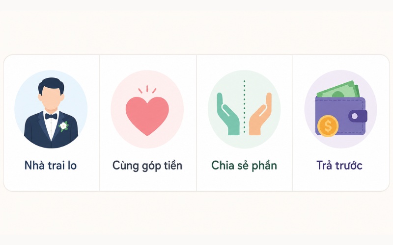 Các phương án phổ biến khi bàn chuyện mua nhẫn cưới