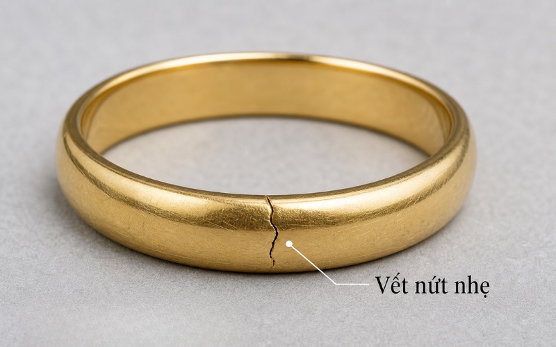 Vết nứt có thể nằm ở thân nhẫn