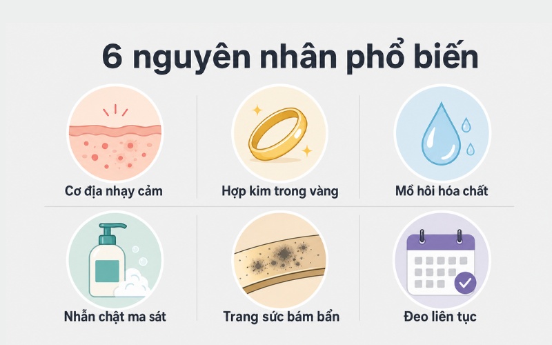 6 nguyên nhân phổ biến khiến đeo vàng bị ngứa
