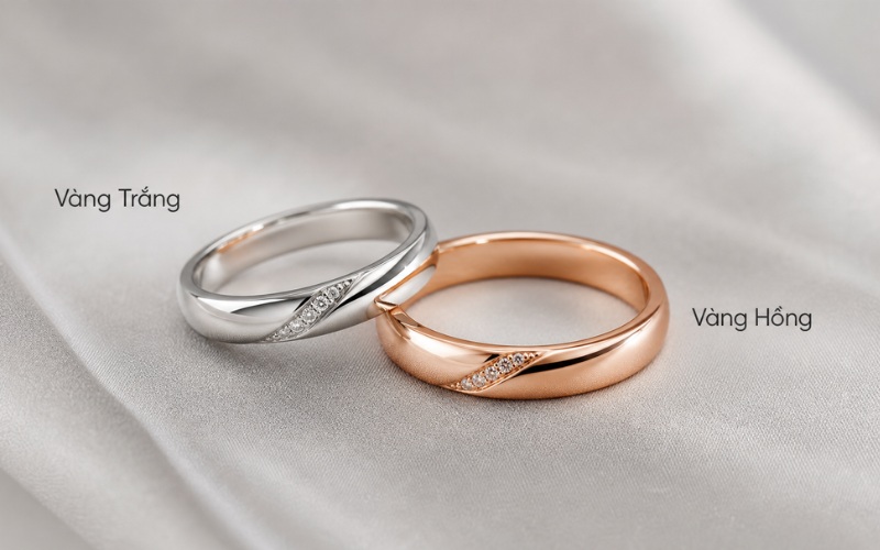 Vàng trắng và vàng hồng đều là hợp kim vàng chứ không phải vàng nguyên chất có sẵn màu như vậy trong tự nhiên