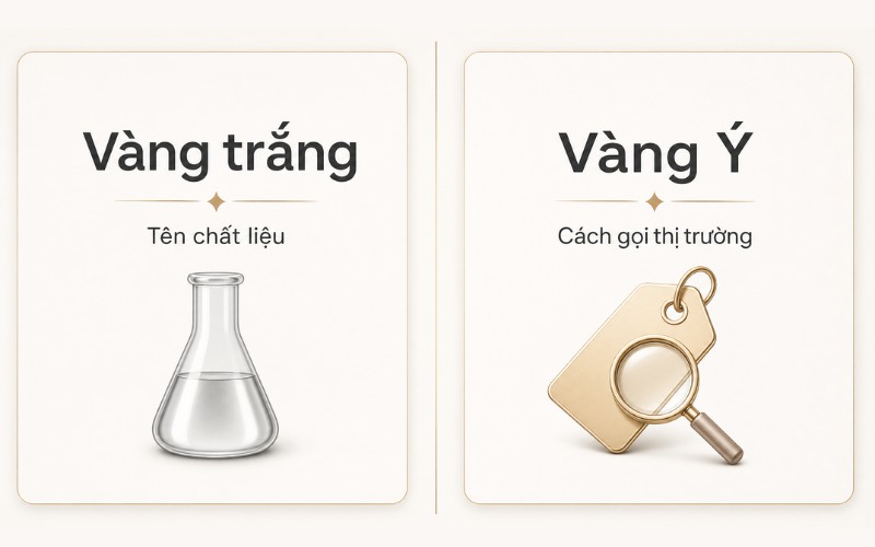 Giải thích ý nghĩa vàng trắng và vàng Ý