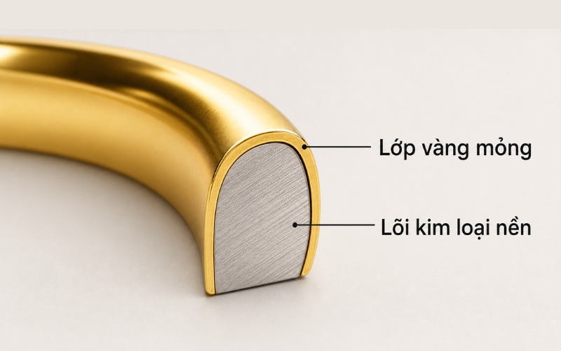 Vàng xi là trang sức có một lớp vàng mỏng phủ bên ngoài bề mặt sản phẩm