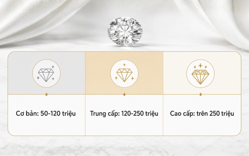 1 carat kim cương không có giá cố định