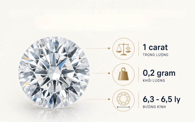 Cách quy đổi carat sang gram và ly