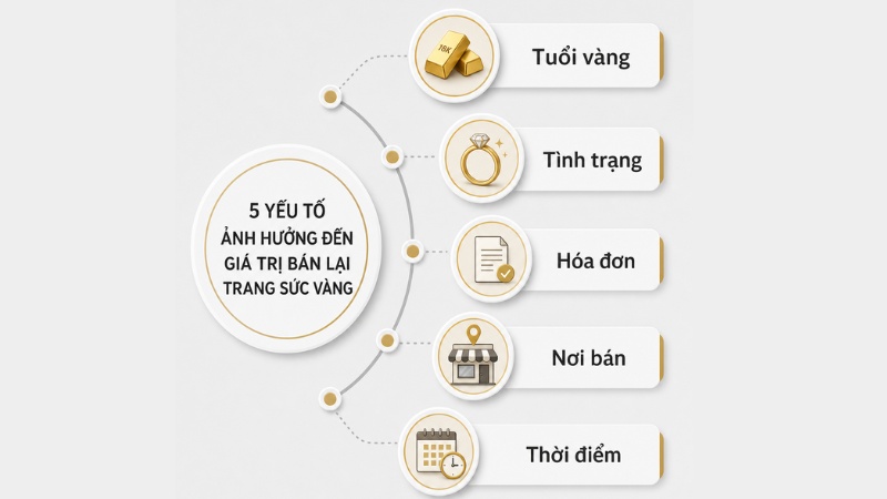 Các yếu tố ảnh hưởng đến giá bán lại trang sức vàng trắng
