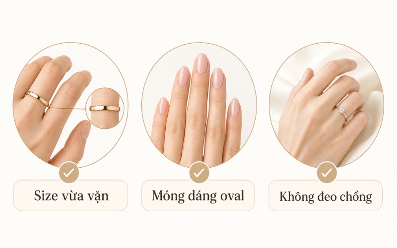 Mẹo giúp bàn tay ngắn đeo nhẫn cân đối hơn