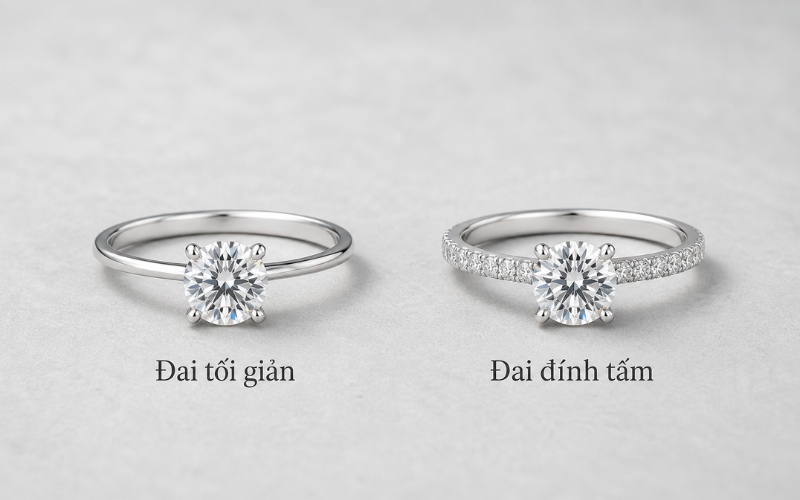 Hai kiểu đai nhẫn phổ biến hiện nay