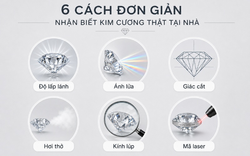 6 cách phân biệt kim cương thật giả tại nhà