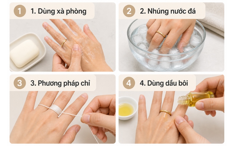4 cách tháo nhẫn tại nhà