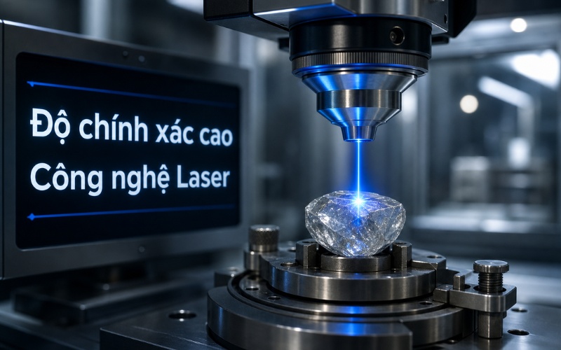 Cắt kim cương bằng công nghệ laser
