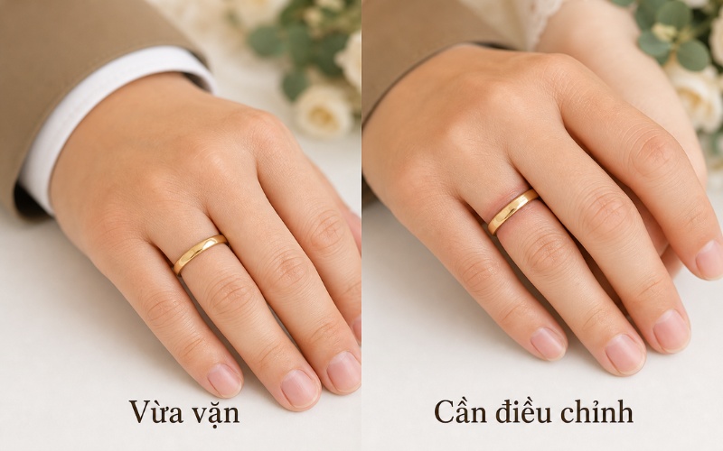 Điều chỉnh kích thước nhẫn để thoải mái hơn khi đeo trên tay
