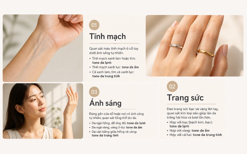 3 cách xác định undertone để chọn nhẫn cưới phù hợp