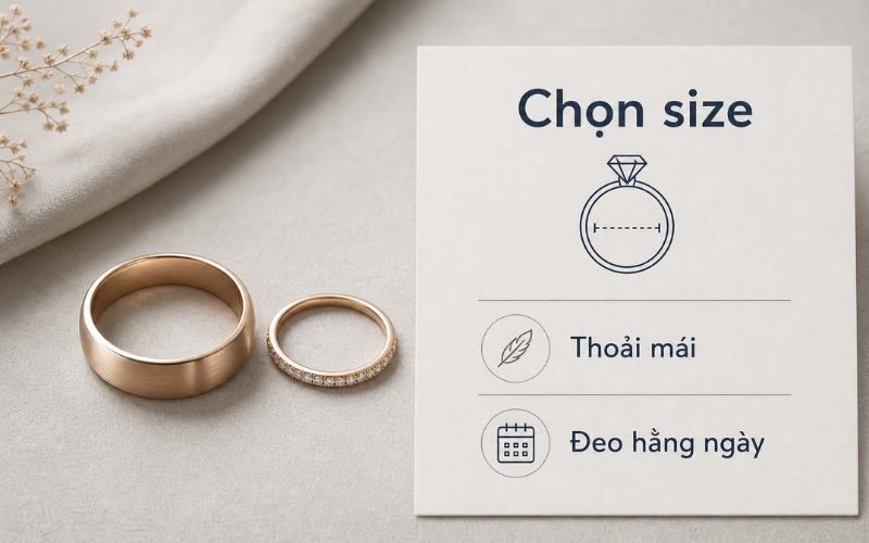 Nhẫn cưới không vừa tay là tình huống rất phổ biến
