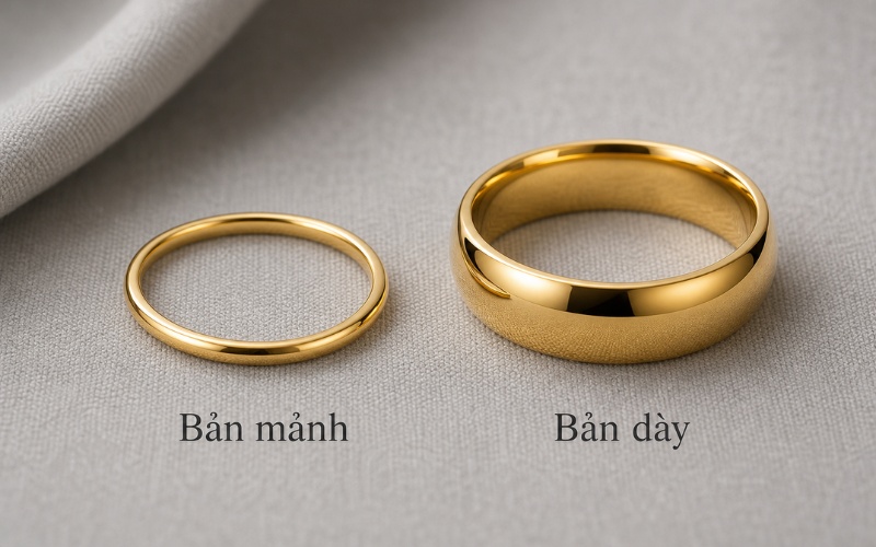 Trọng lượng vàng ảnh hưởng giá nhẫn cưới 18K