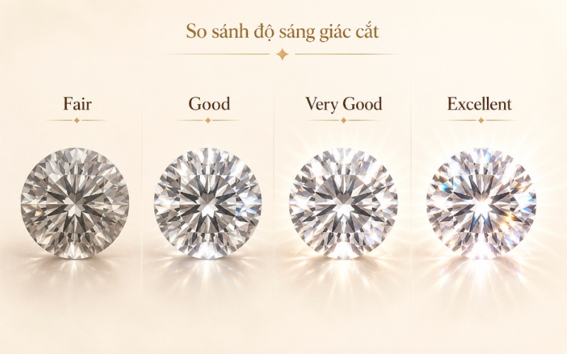 So sánh độ sáng của giác cắt Fair với các giác cắt khác