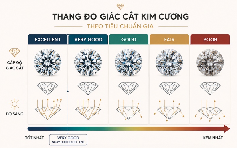 Bảng thang đo giác cắt theo tiêu chuẩn GIA