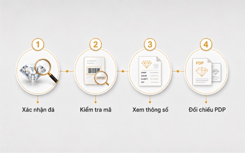 Quy trình đọc và kiểm tra giấy kiểm định GRA trước khi mua
