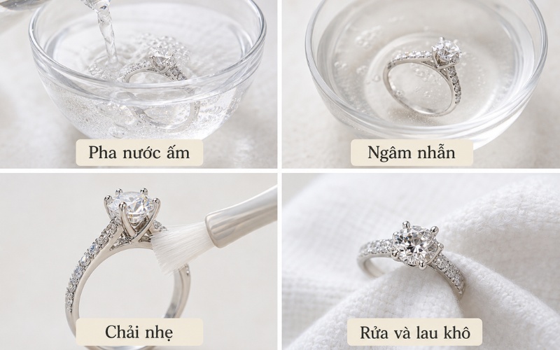 4 bước làm sáng kim cương bị mờ tại nhà