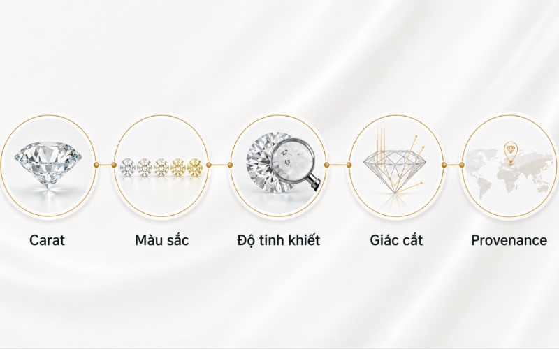 5 yếu tố ảnh hưởng đến mức giá của kim cương