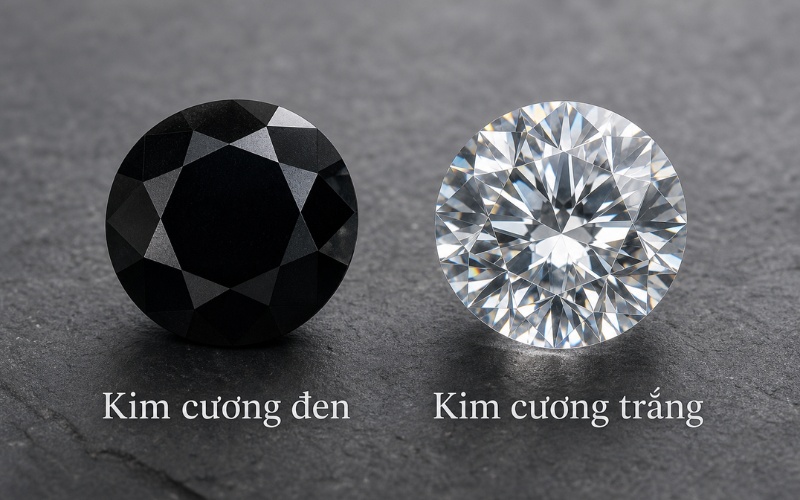 So sánh kim cương đen và kim cương trắng