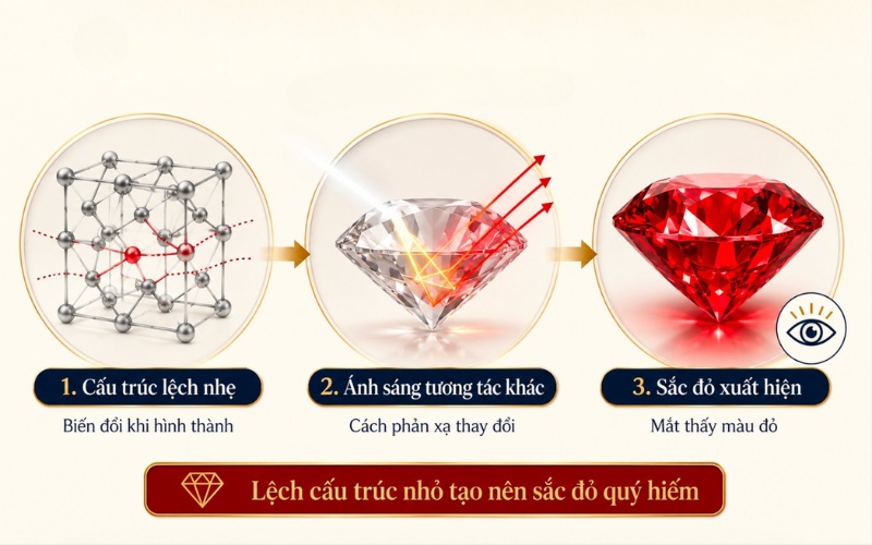 Nguồn gốc và cách hình thành cơ bản của kim cương đỏ