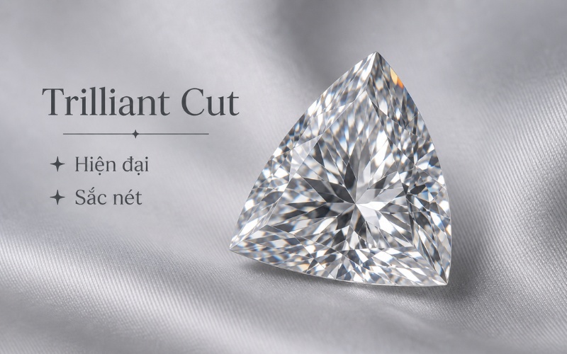 Kim cương giác cắt Trilliant hình tam giác
