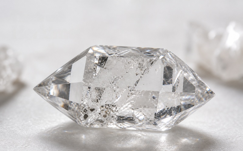 Kim cương Herkimer có cấu trúc tinh thể 2 đầu