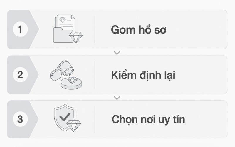 Các bước xử lý khi đang sở hữu kim cương không giấy kiểm định