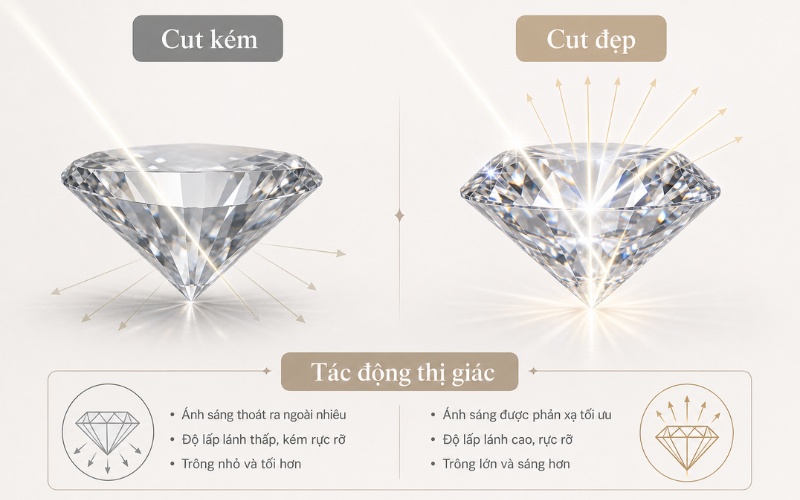 Giác cắt là yếu tố tác động mạnh đến thị giác