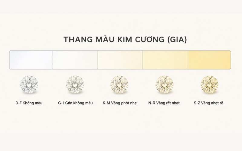 Việc phân biệt nước màu kim cương bằng mắt thường là điều có thể nhưng đòi hỏi điều kiện quan sát thích hợp