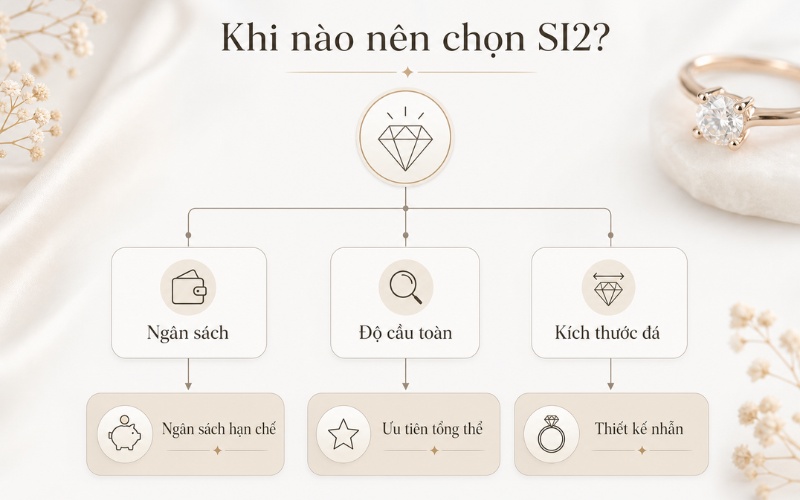 Chọn kim cương SI2 theo ngân sách và nhu cầu