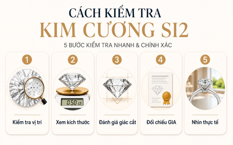 Checklist 5 tiêu chí kiểm tra kim cương SI2 trước khi mua