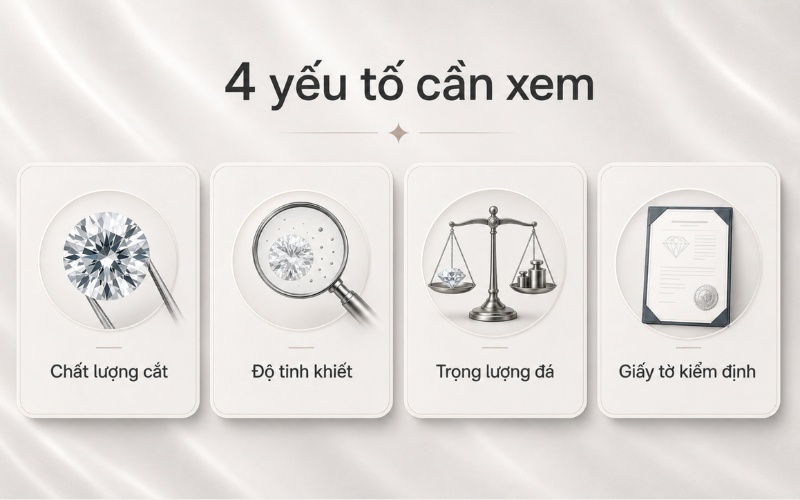 4 yếu tố quyết định giá viên kim cương xám