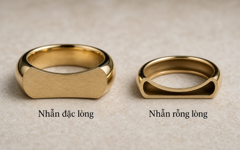 Cấu trúc thành nhẫn ảnh hưởng đến độ bền nhẫn cưới
