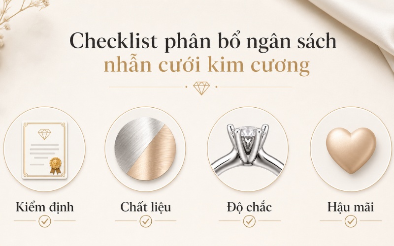Checklist ưu tiên ngân sách khi mua nhẫn cưới kim cương
