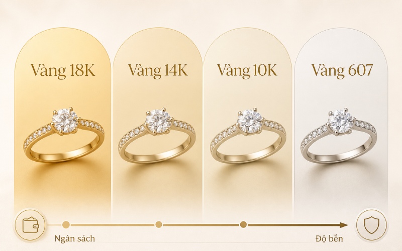 Chất liệu nhẫn cầu hôn nên được chọn theo nhu cầu đeo