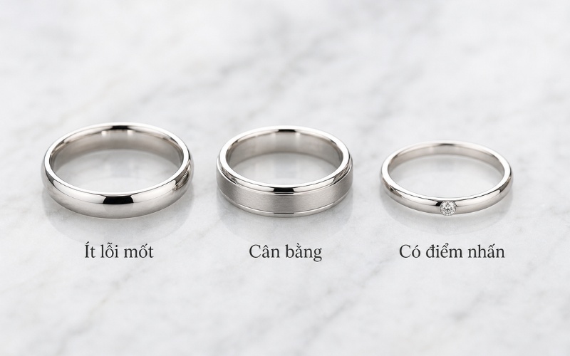 Kiểu dáng nhẫn cưới đẹp dưới 15 triệu phù hợp đeo hằng ngày