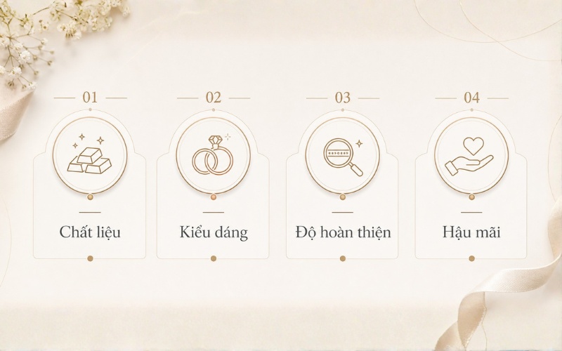 Các tiêu chí quan trọng để chọn nhẫn cưới dưới 6 triệu