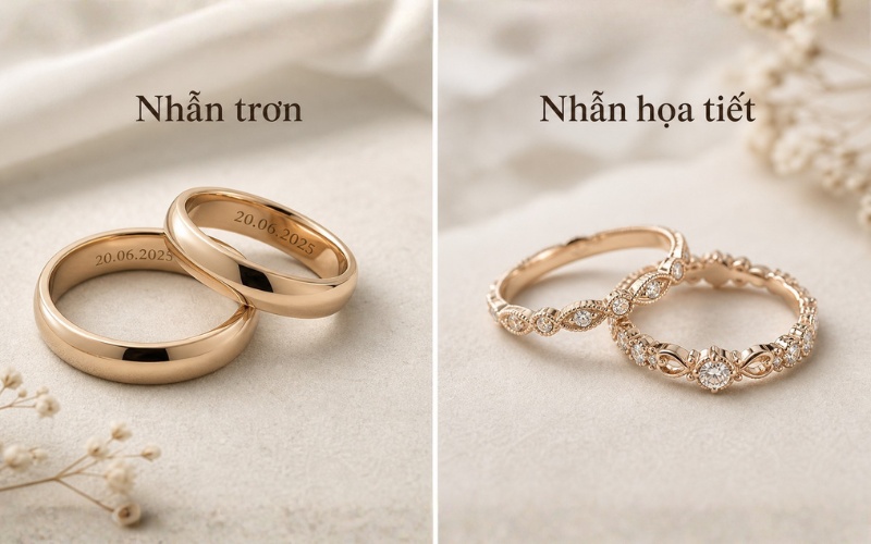Với những mẫu nhẫn quá mảnh hoặc nhiều họa tiết, phần khắc có thể làm tổng thể bị rối