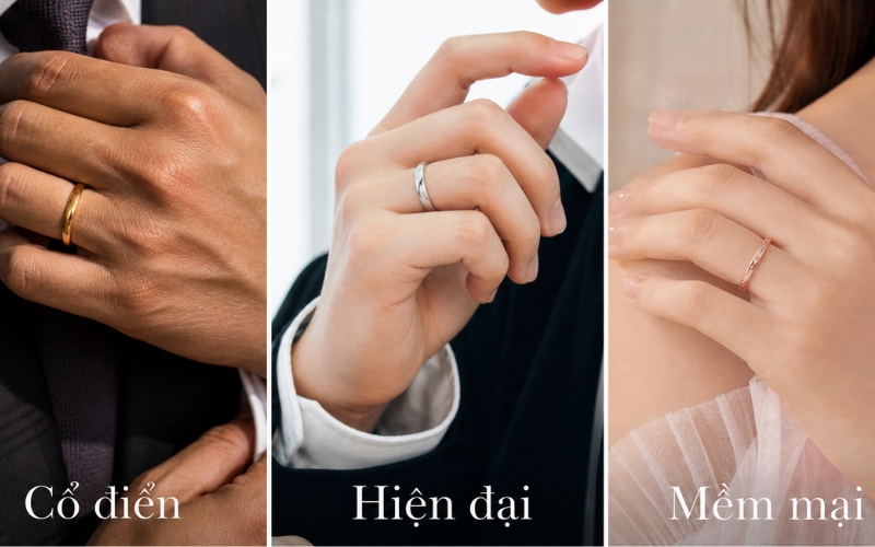 Bạn có thể chọn màu nhẫn theo phong cách của mình