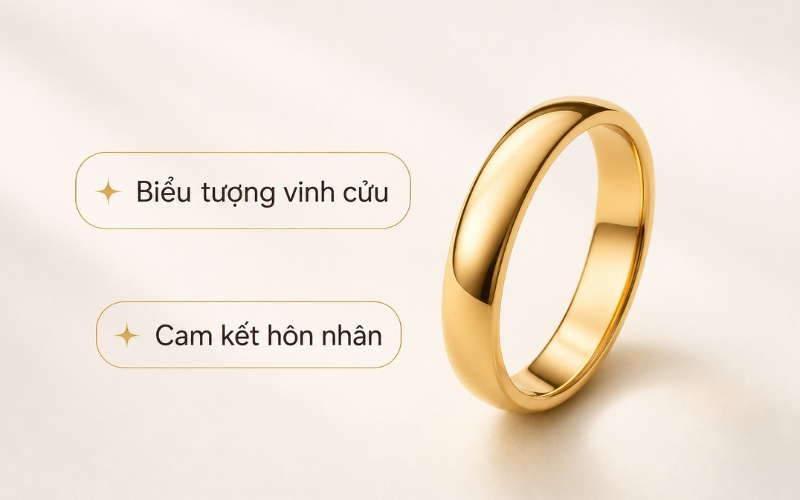 Nhẫn cưới là biểu tượng của tình yêu vĩnh cửu và cam kết hôn nhân