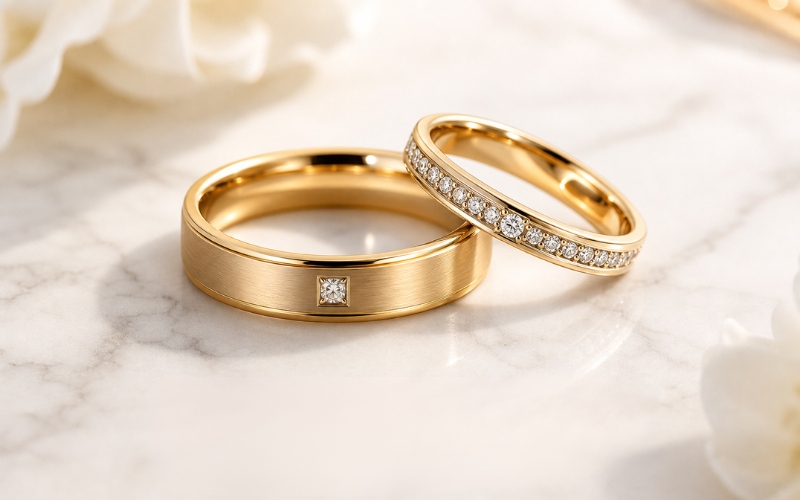 Vàng tây 14K là cách gọi phổ biến của chất liệu có khoảng 58,5% vàng nguyên chất