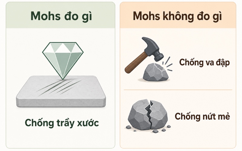 Thang độ cứng Mohs là hệ thống xếp hạng độ cứng tương đối của khoáng vật dựa trên khả năng chống trầy xước bề mặt
