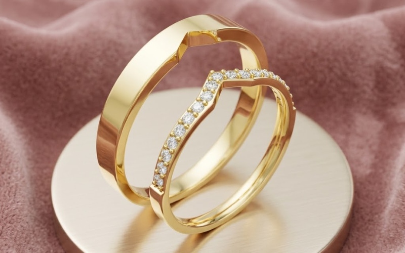 Nhẫn cưới A108 mang đến một làn gió hiện đại